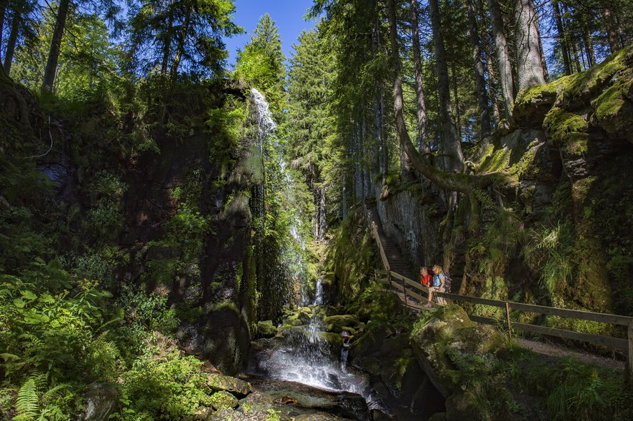 Menzenschwander Wasserfälle entlang des Albsteig Schwarzwald