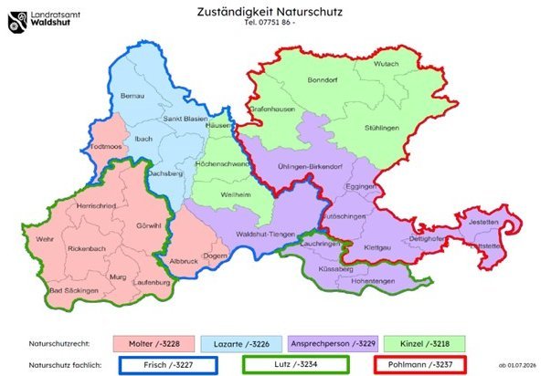Karte der Zuständigkeit Naturschutz