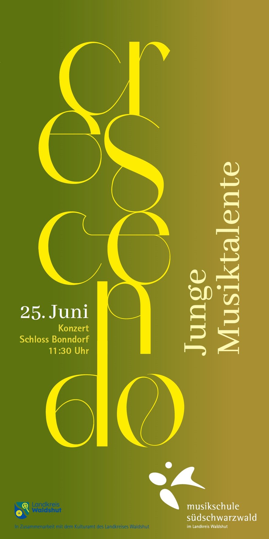 „Crescendo: Junge Musiktalente“ –  Konzert der Musikschule Südschwarzwald im Kulturzentrum Schloss Bonndorf