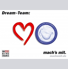 Werbekampagne für Safer Sex: Herz plus Kondom gleich Dreamteam