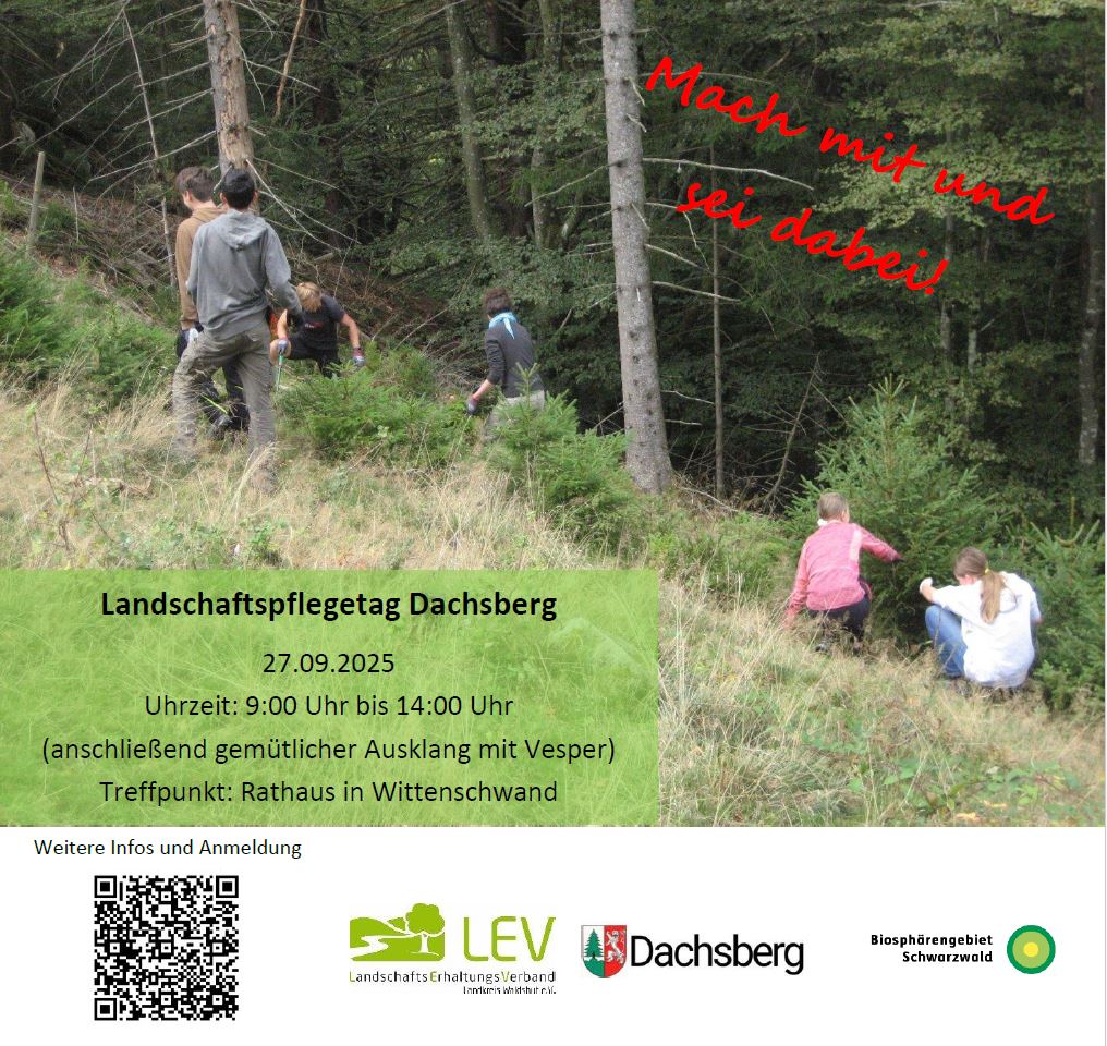 Einladung zum Landschaftspflegetag in Dachsberg