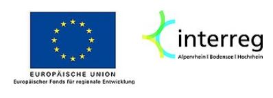 Logos der Europäischen Union und Interreg Alpenrhein